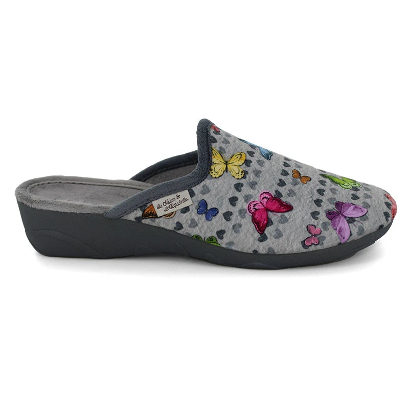 LA MAISON DE L'ESPADRILLE Chaussons Mules Pour Femme 6972 - Papillon 3 LA MAISON DE L'ESPADRILLE Chaussons Mules Pour Femme 6972 - Papillon