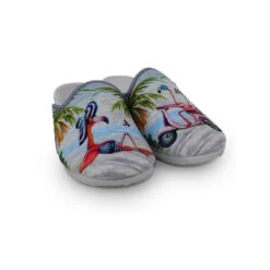 LA MAISON DE L'ESPADRILLE Chaussons Mules Pour Femme Les Flamants Roses (2041)